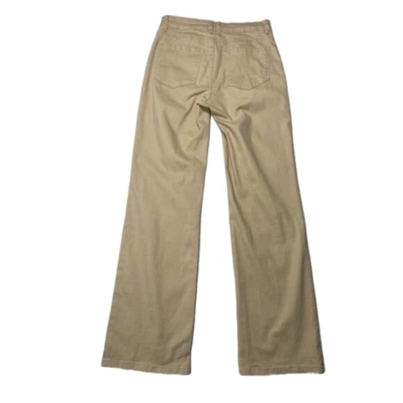 Amazon Highwaisted Ripped Distressed Flare Beige Long Pant Jeans Size 28/S #1364 - Picture 4 of 10